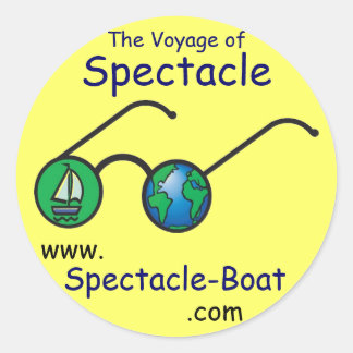 S/V Spectacle Kleine Gele Stickers