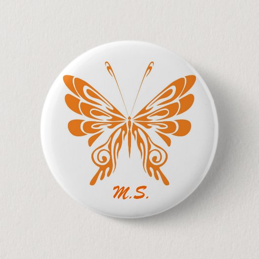 S Vlinder Ronde Button 5,7 Cm (Voorkant)