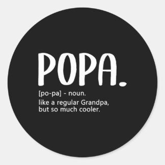 S voor mannen vaders dag idee reguliere opa popa ronde sticker