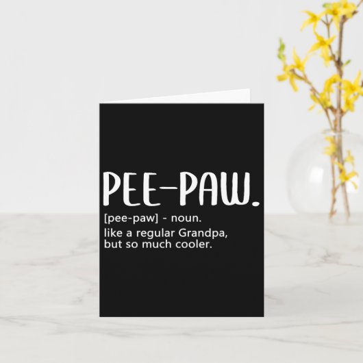 S voor mannen vaders dag reguliere opa pee-paw kaart (Gele Bloem)