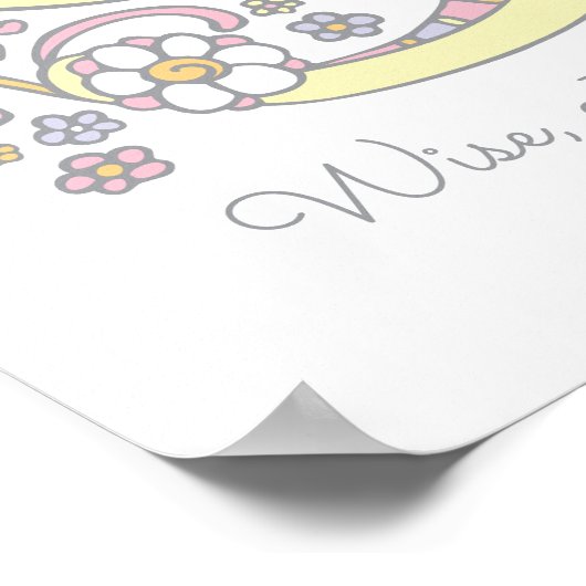 S voor Sophia monogram letter art name Poster (Hoek)