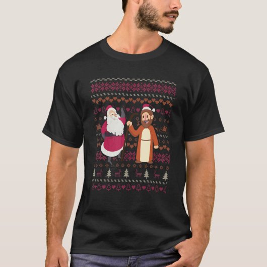 S voor vrouwelijke Mannen Kerstmis T-shirt (Voorkant)