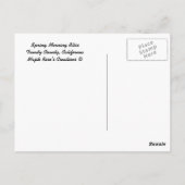 's Voorjaars ochtendgeluiden.. Briefkaart (Achterkant)