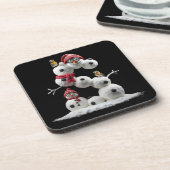 S-vormige sneeuwpop bier onderzetter (Linkerzijde)