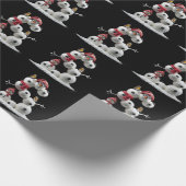 S-vormige sneeuwpop cadeaupapier (Hoek)