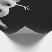 S-vormige sneeuwpop cadeaupapier (Hoek)