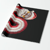 S-vormige sneeuwpop cadeaupapier (Uitgerold)