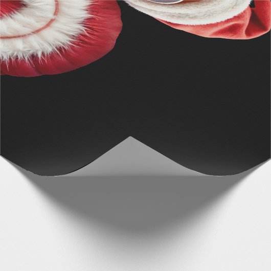 S-vormige sneeuwpop cadeaupapier (Hoek)