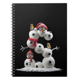S-vormige Snowman-minion-Sticker Notitieboek