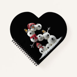 S-vormige Snowman-minion-Sticker Notitieboek
