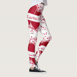 S.W.A.K. verzegeld met een kus-rood hart Leggings