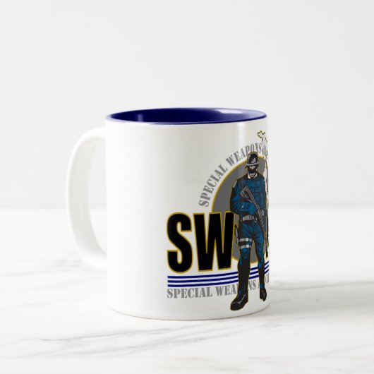 S.W.A.T. Attitude Tweekleurige Koffiemok (Voorkant links)