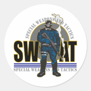 S.W.A.T. Houding Ronde Sticker