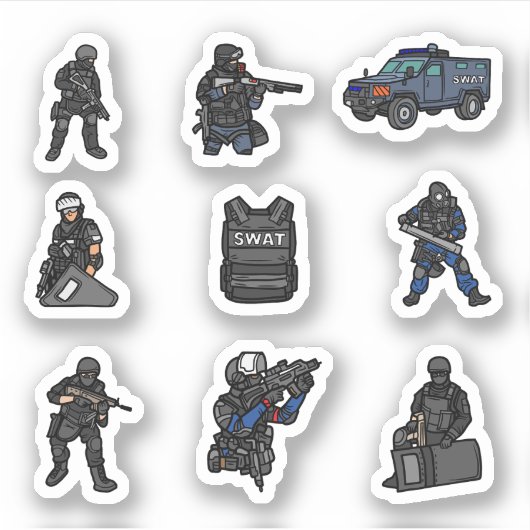 S.W.A.T Team Stickers (Voorkant)