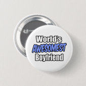 's Werelds Awesomest Boyvriend Ronde Button 5,7 Cm (Voorkant /achterkant)