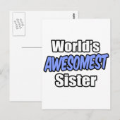 's Werelds Awesomest Zuster Briefkaart (Voorkant / Achterkant)