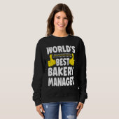's Werelds Best Bakery Manager Job Title Man Baker Trui (Voorkant volledig)