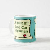 's Werelds best gebruikte autoverkoper. Koffiemok (Voorkant links)