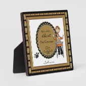 's Werelds Best Pet Groomer Vrouw Plaque Fotoplaat (Voorkant)