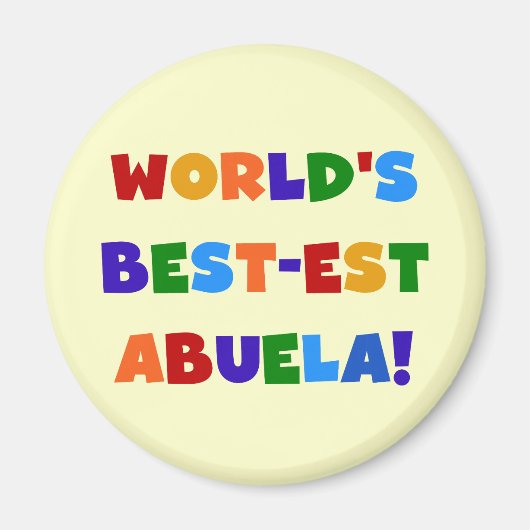 's Werelds Beste Abuela Bright Colors Tshirts Magneet (Voorkant)
