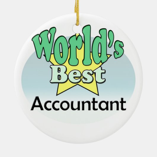 's Werelds beste accountant Keramisch Ornament (Achterkant)