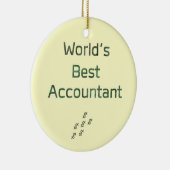 's Werelds beste accountant met Dollar-signalen Keramisch Ornament (Rechts)