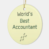 's Werelds beste accountant met Dollar-signalen Keramisch Ornament (Links)
