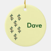 's Werelds beste accountant met Dollar-signalen Keramisch Ornament (Achterkant)