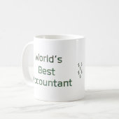 's Werelds beste accountant met Dollar-signalen Koffiemok (Voorkant links)