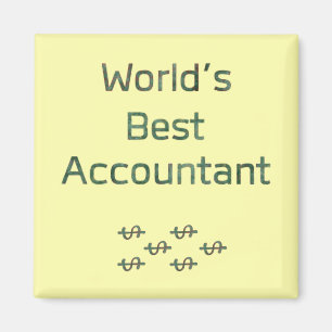 's Werelds beste accountant met Dollar-signalen Magneet