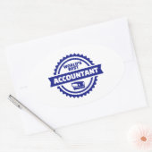 's Werelds beste accountant Ovale Sticker (Envelop)