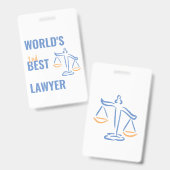 's Werelds beste advocaat. Collega cadeau idee. pl Badge (Voor- en achterkant)