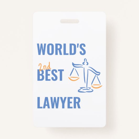 's Werelds beste advocaat. Collega cadeau idee. pl Badge (Voorkant)