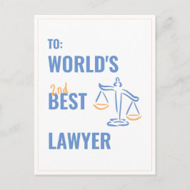 's Werelds beste advocaat. Collega cadeau idee. pl Briefkaart