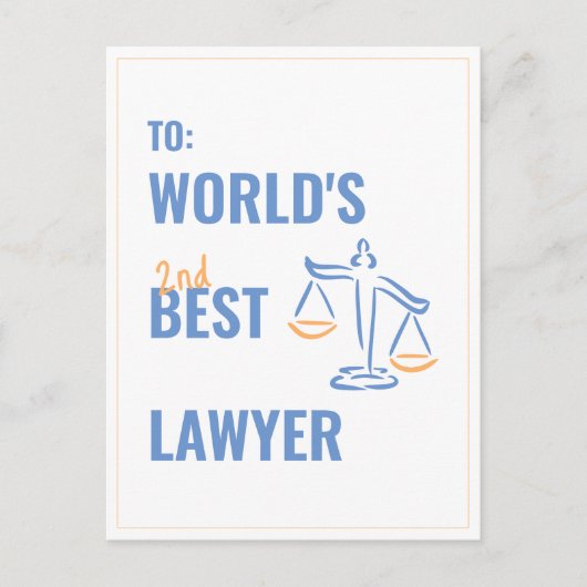 's Werelds beste advocaat. Collega cadeau idee. pl Briefkaart (Voorkant)