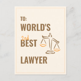 's Werelds beste advocaat. Collega cadeau idee. pl Briefkaart