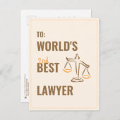 's Werelds beste advocaat. Collega cadeau idee. pl Briefkaart (Voorkant / Achterkant)