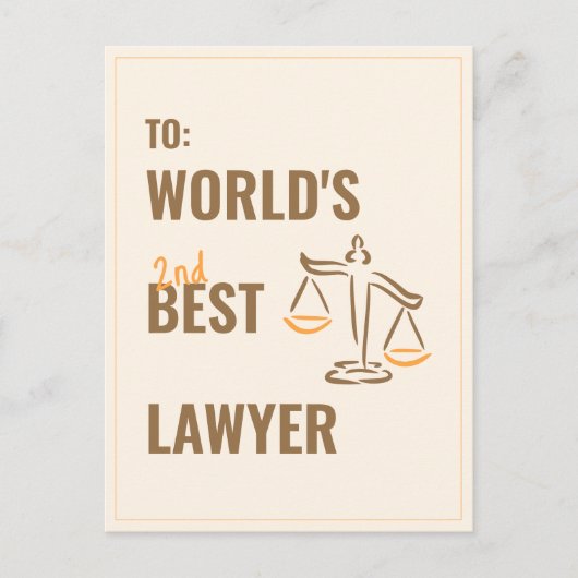 's Werelds beste advocaat. Collega cadeau idee. pl Briefkaart (Voorkant)