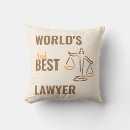 's Werelds beste advocaat. Collega cadeau idee. pl Kussen