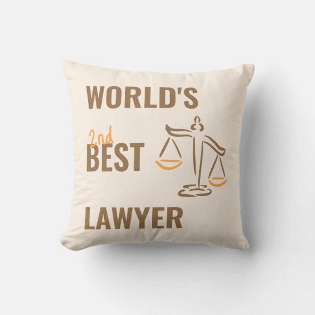 's Werelds beste advocaat. Collega cadeau idee. pl Kussen (Voorkant)