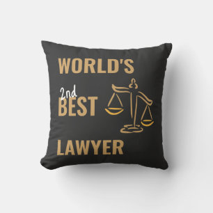 's Werelds beste advocaat. Collega cadeau idee. pl Kussen
