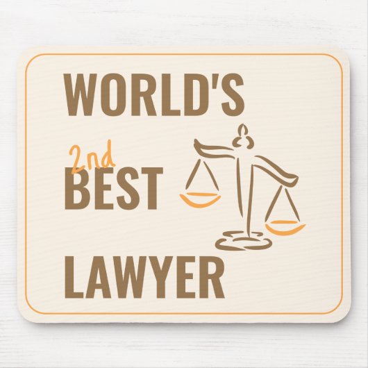 's Werelds beste advocaat. Collega cadeau idee. pl Muismat (Voorkant)