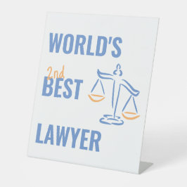 's Werelds beste advocaat. Collega cadeau idee. pl Reclamebord Met Voetstuk