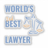 's Werelds beste advocaat. Collega cadeau idee. pl Sticker (Voorkant)