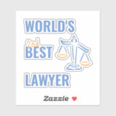 's Werelds beste advocaat. Collega cadeau idee. pl Sticker (Vel)