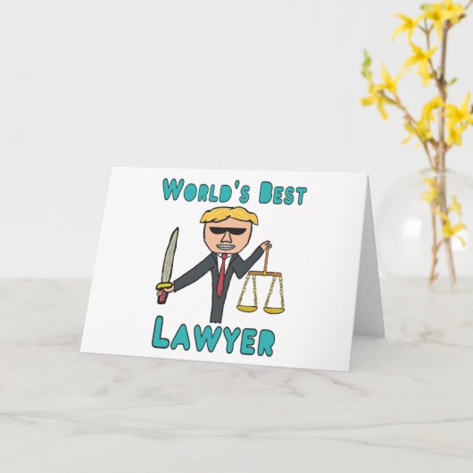 's Werelds beste advocaat Kaart (Gele Bloem)