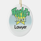 's Werelds beste advocaat Keramisch Ornament (Rechts)