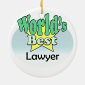 's Werelds beste advocaat Keramisch Ornament (Achterkant)