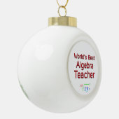 's Werelds beste algebra-leraar met formule Keramische Bal Ornament (Links)