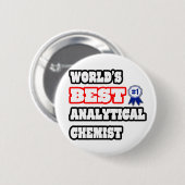 's Werelds beste analytische chemicus Ronde Button 5,7 Cm (Voorkant /achterkant)